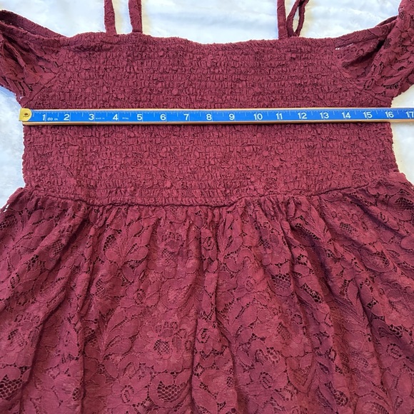 Torrid Lace Smocked Cold Shoulder Top - Picture 10 of 11